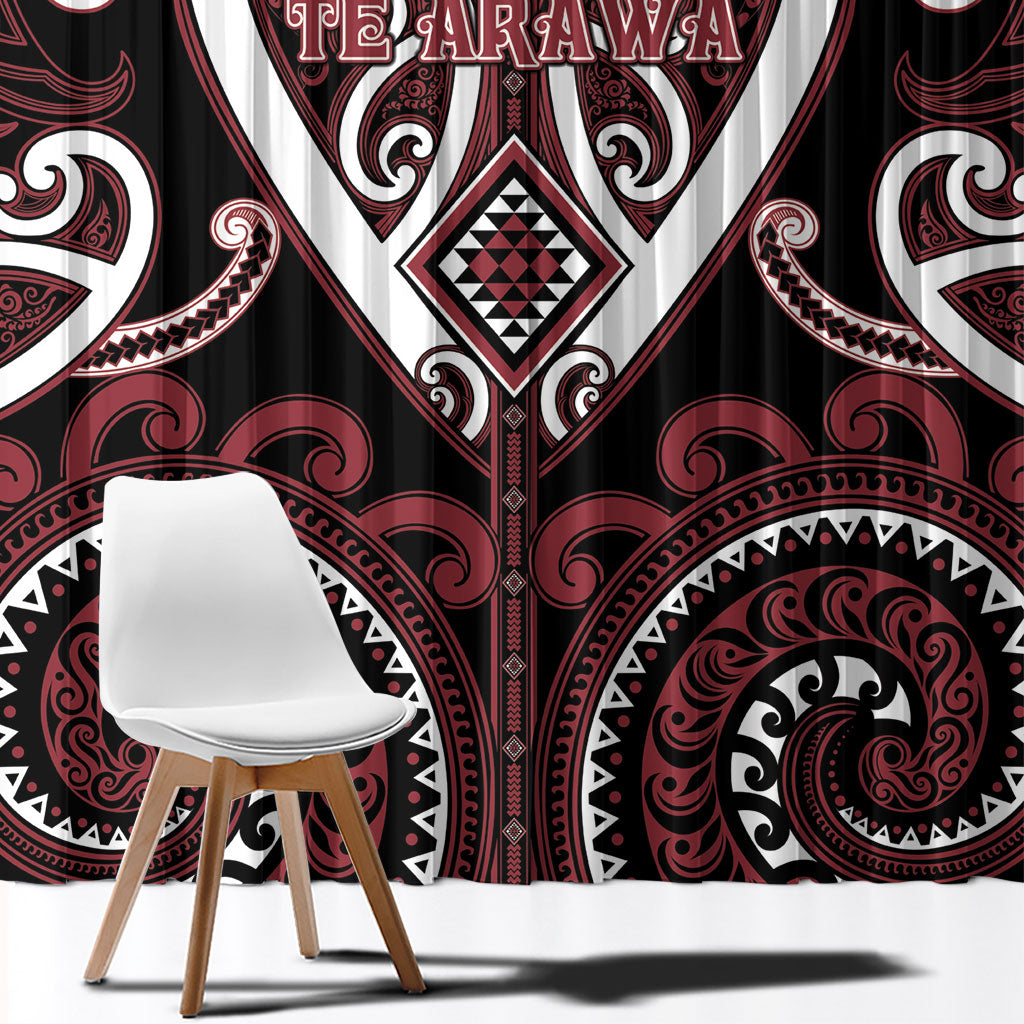 Aotearoa Te Arawa Window Curtain Maori Tribal Pattern