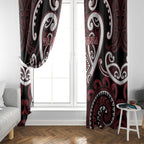 Aotearoa Te Arawa Window Curtain Maori Tribal Pattern