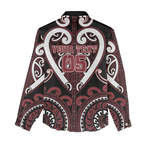 Custom Aotearoa Te Arawa Women Casual Shirt Maori Tribal Pattern