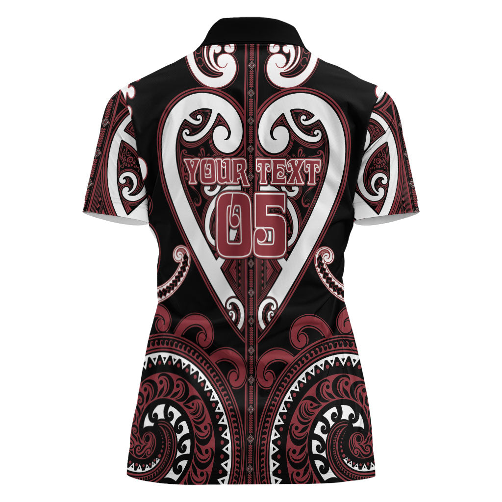 Custom Aotearoa Te Arawa Women Polo Shirt Maori Tribal Pattern