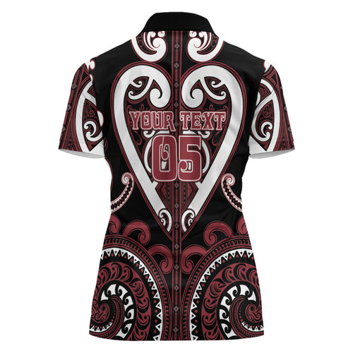 Custom Aotearoa Te Arawa Women Polo Shirt Maori Tribal Pattern