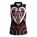 Custom Aotearoa Te Arawa Women Sleeveless Polo Shirt Maori Tribal Pattern
