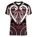 Custom Aotearoa Te Arawa Women V-Neck T-Shirt Maori Tribal Pattern