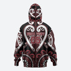 Custom Aotearoa Te Arawa Zip Hoodie Maori Tribal Pattern