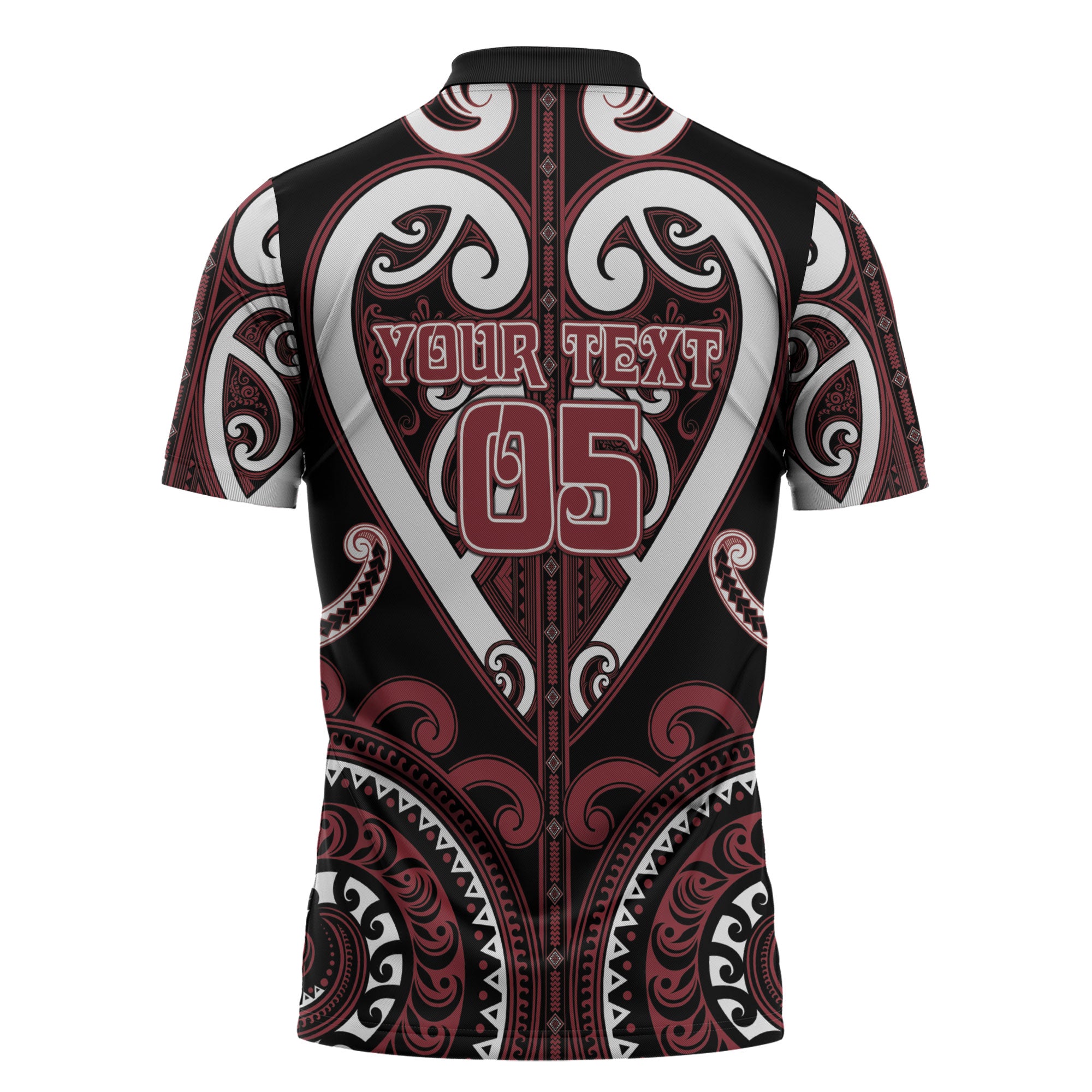 Custom Aotearoa Te Arawa Zipper Polo Shirt Maori Tribal Pattern