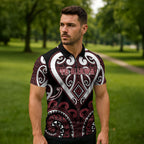 Custom Aotearoa Te Arawa Zipper Polo Shirt Maori Tribal Pattern