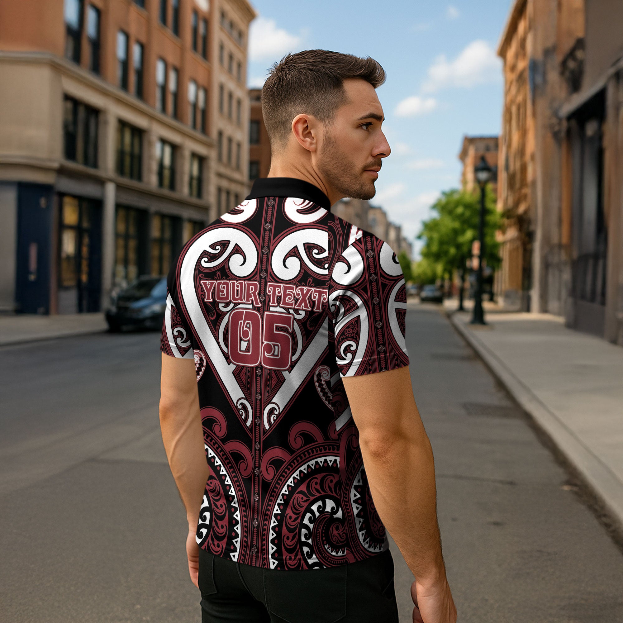 Custom Aotearoa Te Arawa Zipper Polo Shirt Maori Tribal Pattern