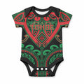Custom Aotearoa Ngai Tuhoe Baby Onesie Maori Tribal Pattern