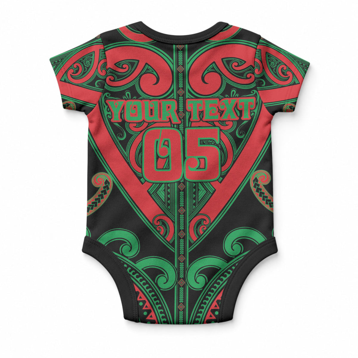 Custom Aotearoa Ngai Tuhoe Baby Onesie Maori Tribal Pattern