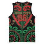 Custom Aotearoa Ngai Tuhoe Basketball Jersey Maori Tribal Pattern