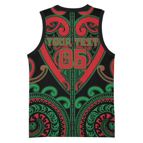 Custom Aotearoa Ngai Tuhoe Basketball Jersey Maori Tribal Pattern