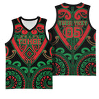 Custom Aotearoa Ngai Tuhoe Basketball Jersey Maori Tribal Pattern