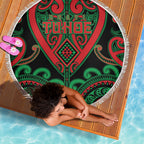Aotearoa Ngai Tuhoe Beach Blanket Maori Tribal Pattern