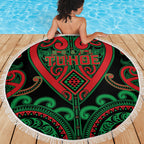 Aotearoa Ngai Tuhoe Beach Blanket Maori Tribal Pattern