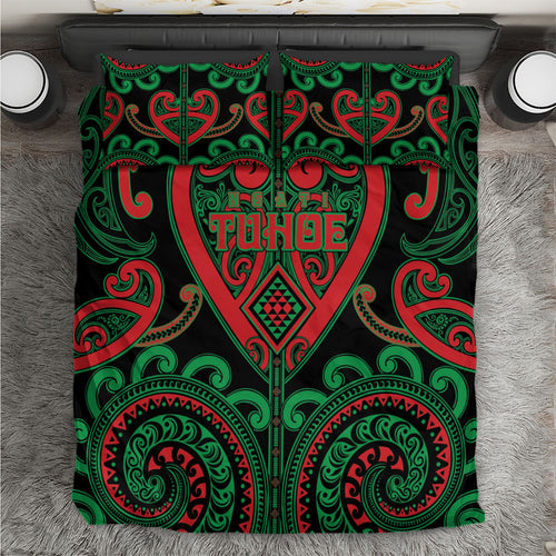 Aotearoa Ngai Tuhoe Bedding Set Maori Tribal Pattern