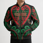 Custom Aotearoa Ngai Tuhoe Bomber Puffer Jacket Maori Tribal Pattern