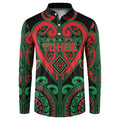 Custom Aotearoa Ngai Tuhoe Button Sweatshirt Maori Tribal Pattern