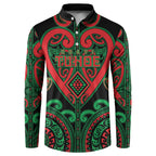 Custom Aotearoa Ngai Tuhoe Button Sweatshirt Maori Tribal Pattern