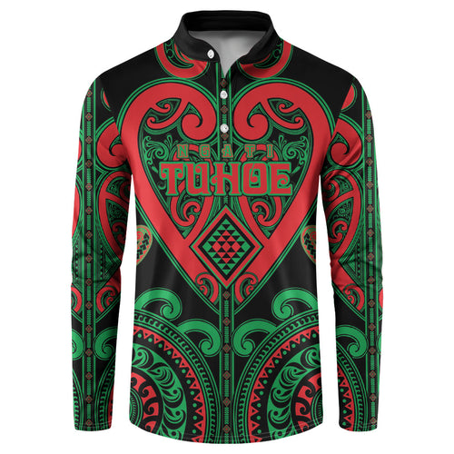 Custom Aotearoa Ngai Tuhoe Button Sweatshirt Maori Tribal Pattern
