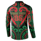 Custom Aotearoa Ngai Tuhoe Button Sweatshirt Maori Tribal Pattern