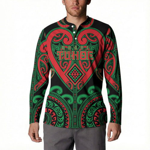 Custom Aotearoa Ngai Tuhoe Button Sweatshirt Maori Tribal Pattern