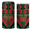 Custom Aotearoa Ngai Tuhoe 4 in 1 Can Cooler Tumbler Maori Tribal Pattern