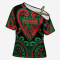 Custom Aotearoa Ngai Tuhoe Cross Shoulder Shirt Maori Tribal Pattern