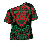 Custom Aotearoa Ngai Tuhoe Cross Shoulder Shirt Maori Tribal Pattern