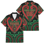 Custom Aotearoa Ngai Tuhoe Family Matching Off The Shoulder Long Sleeve Dress and Hawaiian Shirt Maori Tribal Pattern