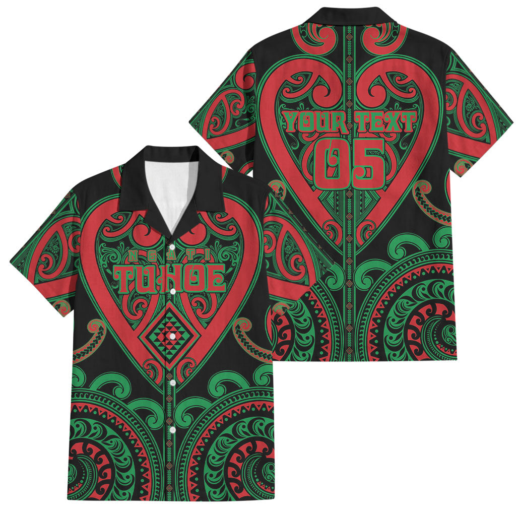 Custom Aotearoa Ngai Tuhoe Family Matching Tank Maxi Dress and Hawaiian Shirt Maori Tribal Pattern