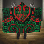 Aotearoa Ngai Tuhoe Hooded Blanket Maori Tribal Pattern