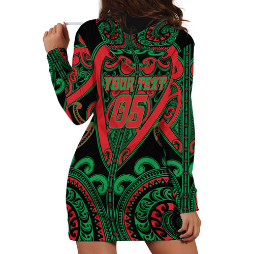 Custom Aotearoa Ngai Tuhoe Hoodie Dress Maori Tribal Pattern