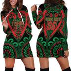 Custom Aotearoa Ngai Tuhoe Hoodie Dress Maori Tribal Pattern