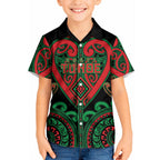 Custom Aotearoa Ngai Tuhoe Kid Hawaiian Shirt Maori Tribal Pattern