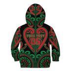 Custom Aotearoa Ngai Tuhoe Kid Hoodie Maori Tribal Pattern
