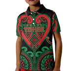 Custom Aotearoa Ngai Tuhoe Kid Polo Shirt Maori Tribal Pattern