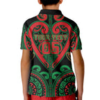 Custom Aotearoa Ngai Tuhoe Kid Polo Shirt Maori Tribal Pattern