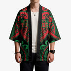 Custom Aotearoa Ngai Tuhoe Kimono Maori Tribal Pattern