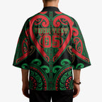 Custom Aotearoa Ngai Tuhoe Kimono Maori Tribal Pattern