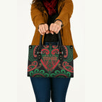 Aotearoa Ngai Tuhoe Leather Bag Maori Tribal Pattern