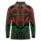Custom Aotearoa Ngai Tuhoe Long Sleeve Polo Shirt Maori Tribal Pattern