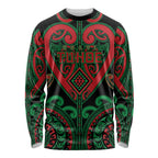 Custom Aotearoa Ngai Tuhoe Long Sleeve Shirt Maori Tribal Pattern