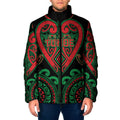 Custom Aotearoa Ngai Tuhoe Padded Jacket Maori Tribal Pattern