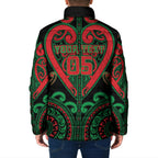 Custom Aotearoa Ngai Tuhoe Padded Jacket Maori Tribal Pattern
