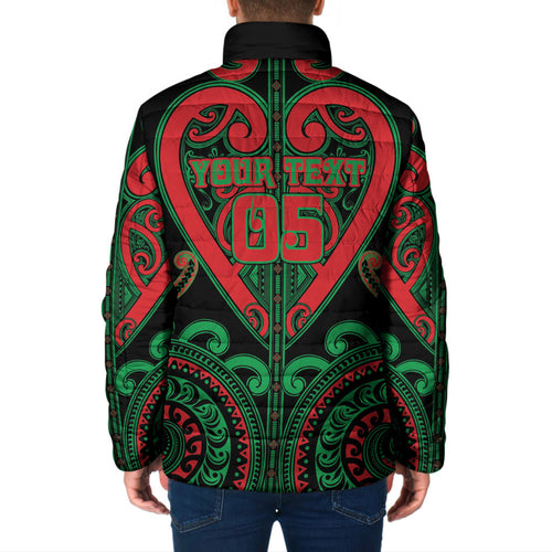 Custom Aotearoa Ngai Tuhoe Padded Jacket Maori Tribal Pattern