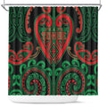 Aotearoa Ngai Tuhoe Shower Curtain Maori Tribal Pattern