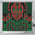 Aotearoa Ngai Tuhoe Shower Curtain Maori Tribal Pattern
