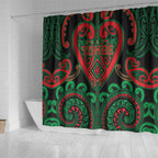 Aotearoa Ngai Tuhoe Shower Curtain Maori Tribal Pattern