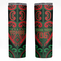 Custom Aotearoa Ngai Tuhoe Skinny Tumbler Maori Tribal Pattern