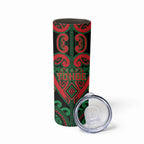 Custom Aotearoa Ngai Tuhoe Skinny Tumbler Maori Tribal Pattern